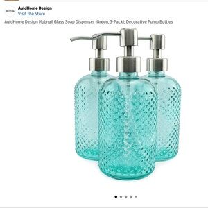 Auldhome Soap Dispenser Set with Silver Pumps